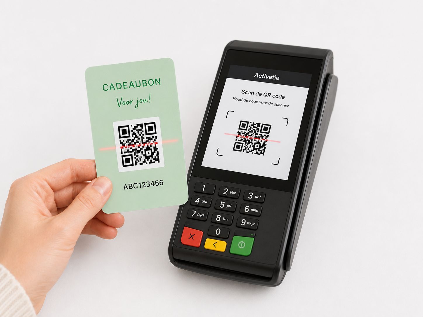 Lokale cadeaubonnen activeren met een betaalterminal